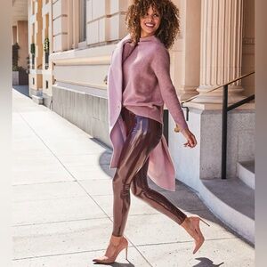 SPANX FAUX PATENT LEATHER LEGGINGS
